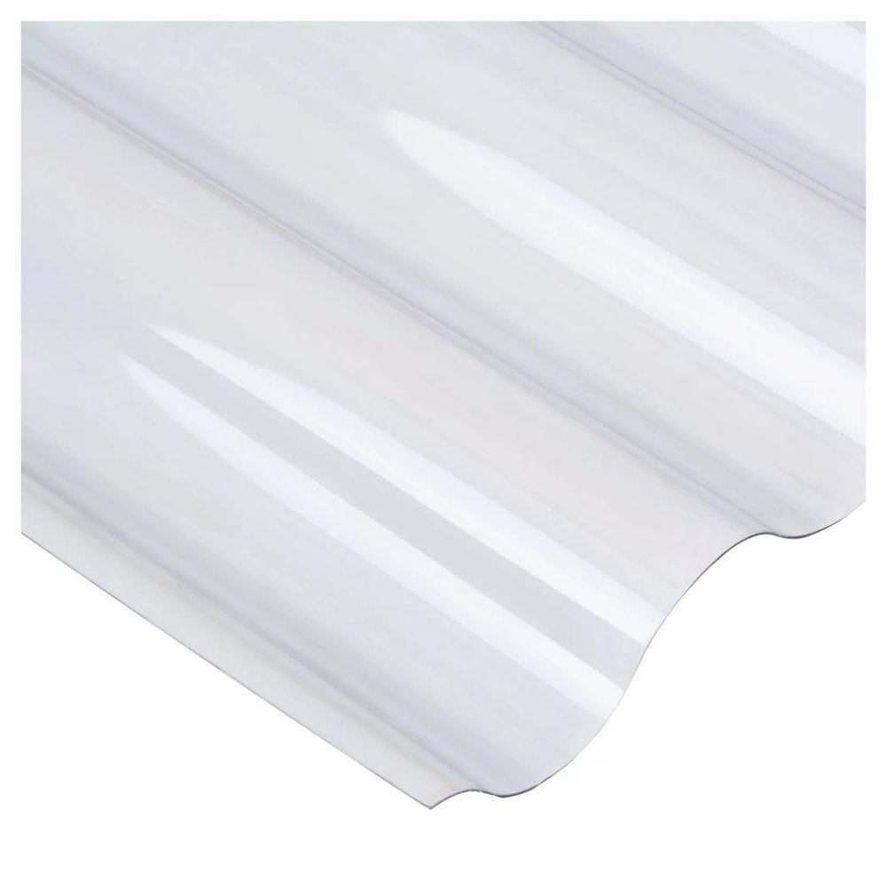 Policarbonato Ondulado Transparente 0,5 mm x 2,5 m