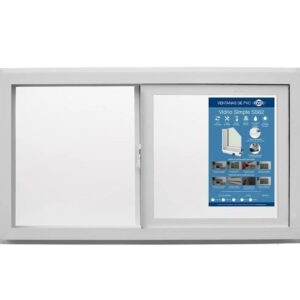 Ventana PVC Monocapa 91 x 50 cm 4 mm Blanca