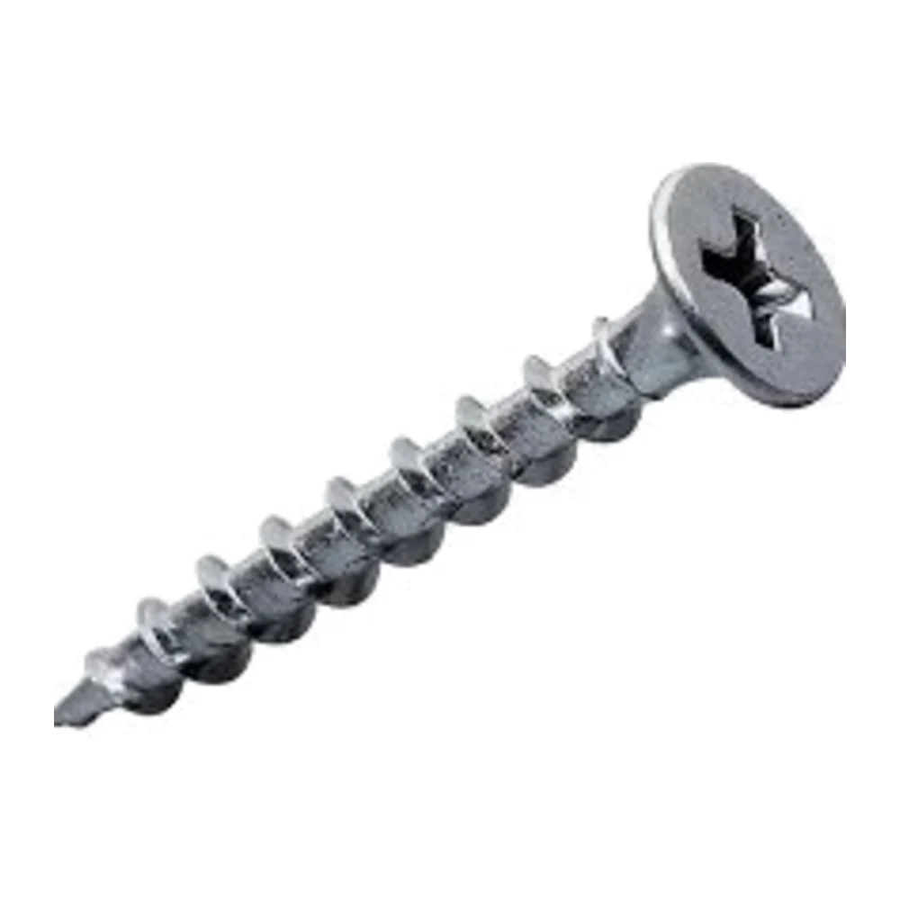 Tornillo Yeso-Cartón Zincado Punta Fina Hilo Grueso 6 x 1 1/4" (100 un)